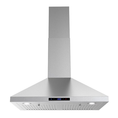 Streamline 30 in. Francesco Ducted Wall Mount 350 CFM Range Hood in Brushed Stainless Steel T-451-1-DT